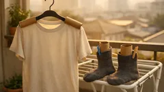 ทริคตากผ้าหน้าฝนด้วยแกนกระดาษชำระ ลดไหล่ตั้ง เสื้อไม่เป็นมุม