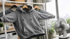 ทริคไม้แขวน 4 อัน ตากเสื้อฮู้ดให้แห้งไว ลดข้างในฮู้ดยังชื้น