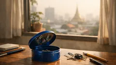 ไอเดีย DIY เปลี่ยนกระป๋องนีเวียเป็นกล่องเก็บของติดแม่เหล็ก จัดโต๊ะให้เป็นระเบียบใน 2 ขั้นตอน