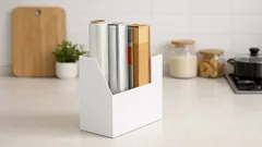 จัดระเบียบครัวด้วยไฟล์สแตนด์ A4 ทริกเก็บแรปกับฟอยล์ให้หยิบง่ายในครัวไทย