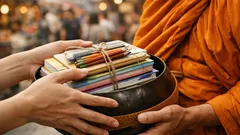 ใส่บาตรหนังสือคืออะไร ทำบุญแบบอาหารสมองที่ได้ทั้งผู้ให้และผู้รับ