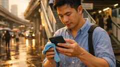 มือถือโดนฝนทำไงดี 5 ขั้นตอนเช็ดให้แห้งและไล่น้ำออกจากพอร์ตชาร์จก่อนเสียบสาย