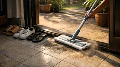 พื้นทางเข้าบ้านสกปรกเร็ว แก้ได้ใน 5 นาทีด้วยทริกสลับแผ่นแห้ง–เปียก