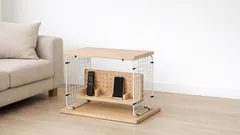 ทำโต๊ะข้างโซฟาแบบ DIY ไม่ต้องเจาะ ใช้ตะแกรงลวดกับแผงไม้ ง่ายและเป็นระเบียบขึ้นทันที