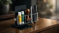 ทริกจัดระเบียบของชิ้นเล็กให้ไม่กลิ้ง ด้วยที่ใส่หลอดเครื่องปรุงกับที่กั้นหนังสือ