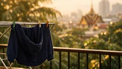 วิธีตากฮู้ดดี้ให้แห้งเร็วในหน้าฝน เทคนิคกลับหัวหนีบชายเสื้อที่ลดกลิ่นอับได้จริง